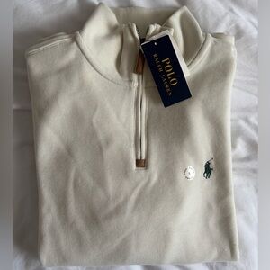 POLO Ralph Lauren Cream Half Zip-Up Sweater